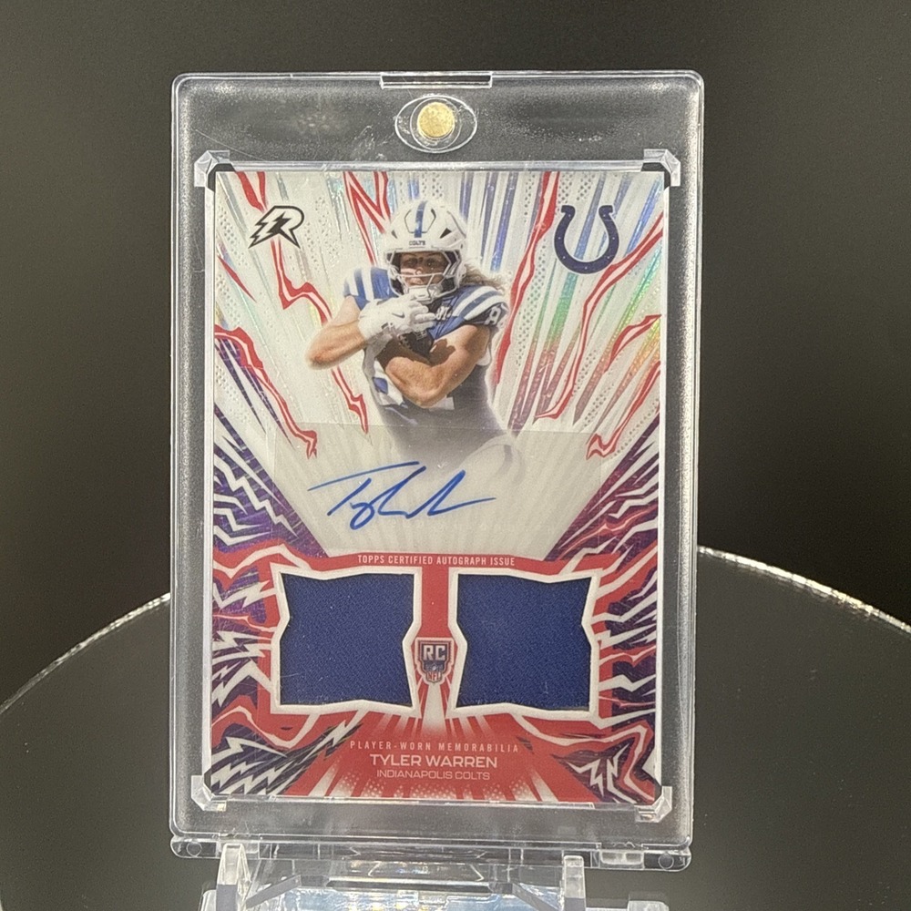2025 Topps Resurgence Tyler Warren RC Auto Dual Relic #AU-TW Colts